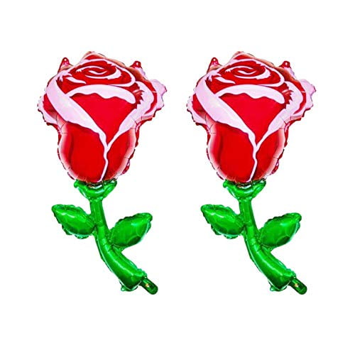 6 Pieces 37 Inch Rose Flower Balloons Red Rose Shaped Foil Balloon Rose Foil Balloons for Wedding Valentines Day Graduation Birthday Baby Shower Party Decoration 6 Pieces 37 Inch Rose Flower Balloons Red Rose Shaped Foil Balloon Rose Foil Balloons for Wedding Valentines Day Graduation Birthday Baby Shower Party Decoration